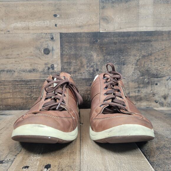 Mephisto Hero Mens 10.5 Run Off Air Jet System Brown Leather Oxford Casual Shoes - Picture 3 of 11